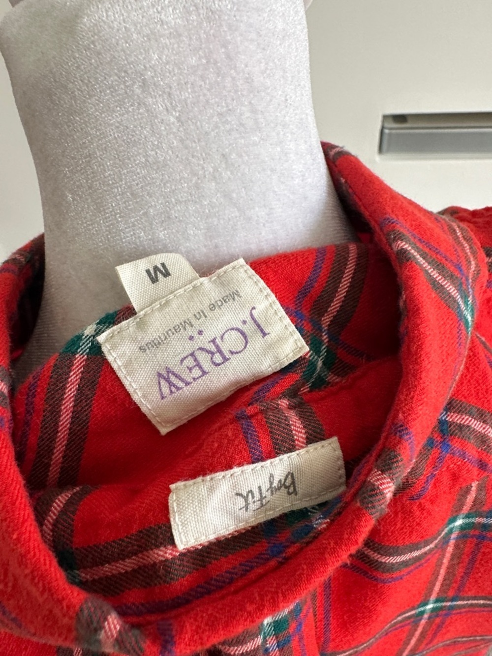 J. Crew Red Plaid Button-Down Shirt - Picture 4 of 5